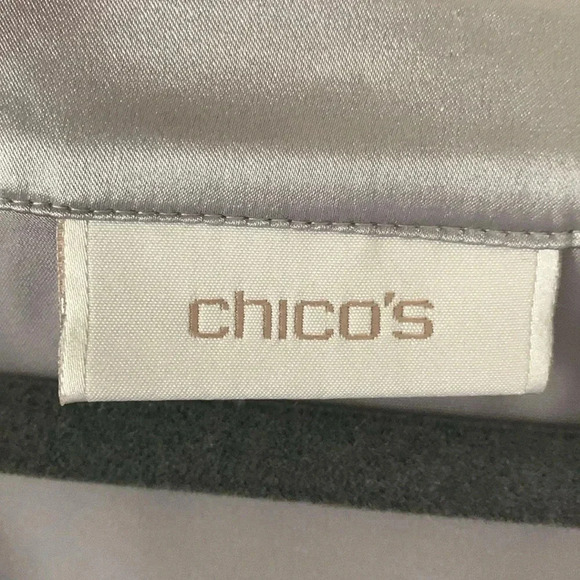 Chicos silver beaded embellished sleeveless blouse size XL (Chicos size 3) - Picture 2 of 8